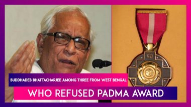 Buddhadeb Bhattacharjee Among Three From West Bengal Who Refused Padma Award